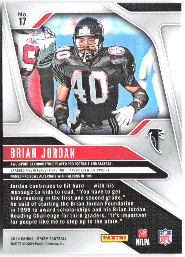 Brian Jordan Panini Prizm 17 2024 Atlanta Falcons