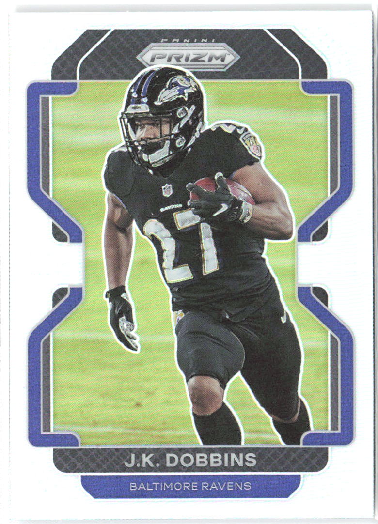 J.K. Dobbins Panini Prizm - Silver 283 2021 Baltimore Ravens