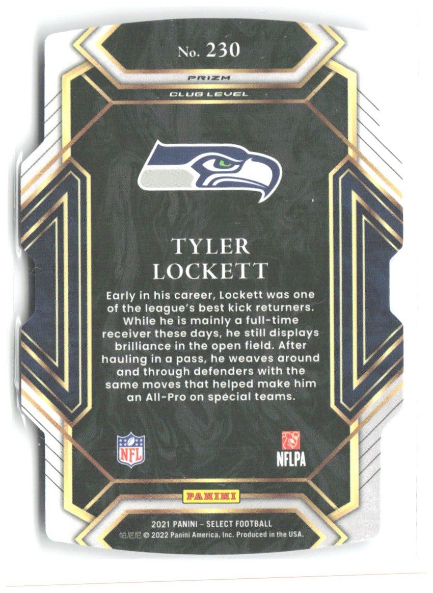 Tyler Lockett Panini Select - Silver Prizm Die Cut 230 2021 Seattle Seahawks