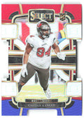 Calijah Kancey Select Red and Blue Prizms Die Cuts 93 2023 Tampa Bay Buccaneers