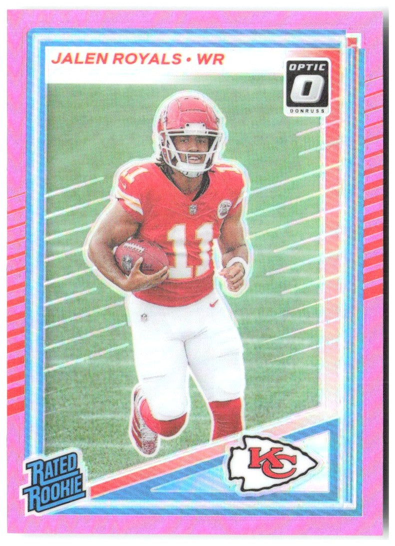 Jalen Royals Donruss - Optic Rated Rookies Pink 321 2025 Kansas City Chiefs