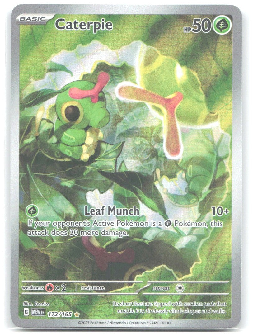 Caterpie Holo Illustration Rare SV Scarlet & Violet 151 172/165 NM Teeziro