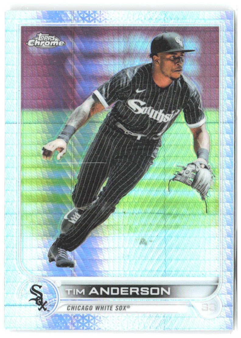 Tim Anderson Topps Chrome - Prism Refractor 197 2022 Chicago White Sox