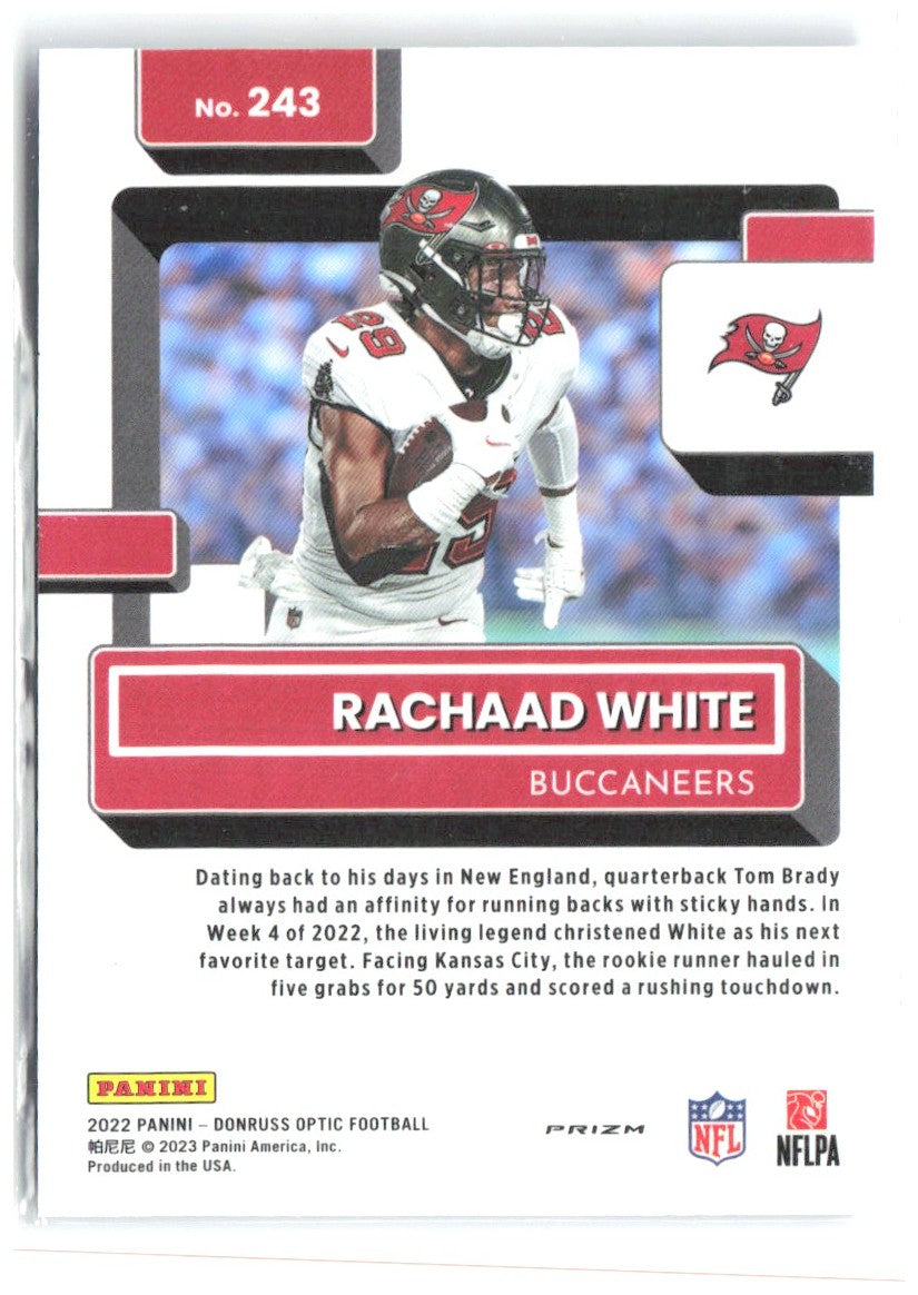 Rachaad White Donruss Optic - Purple Shock 243 2022 Tampa Bay Buccaneers