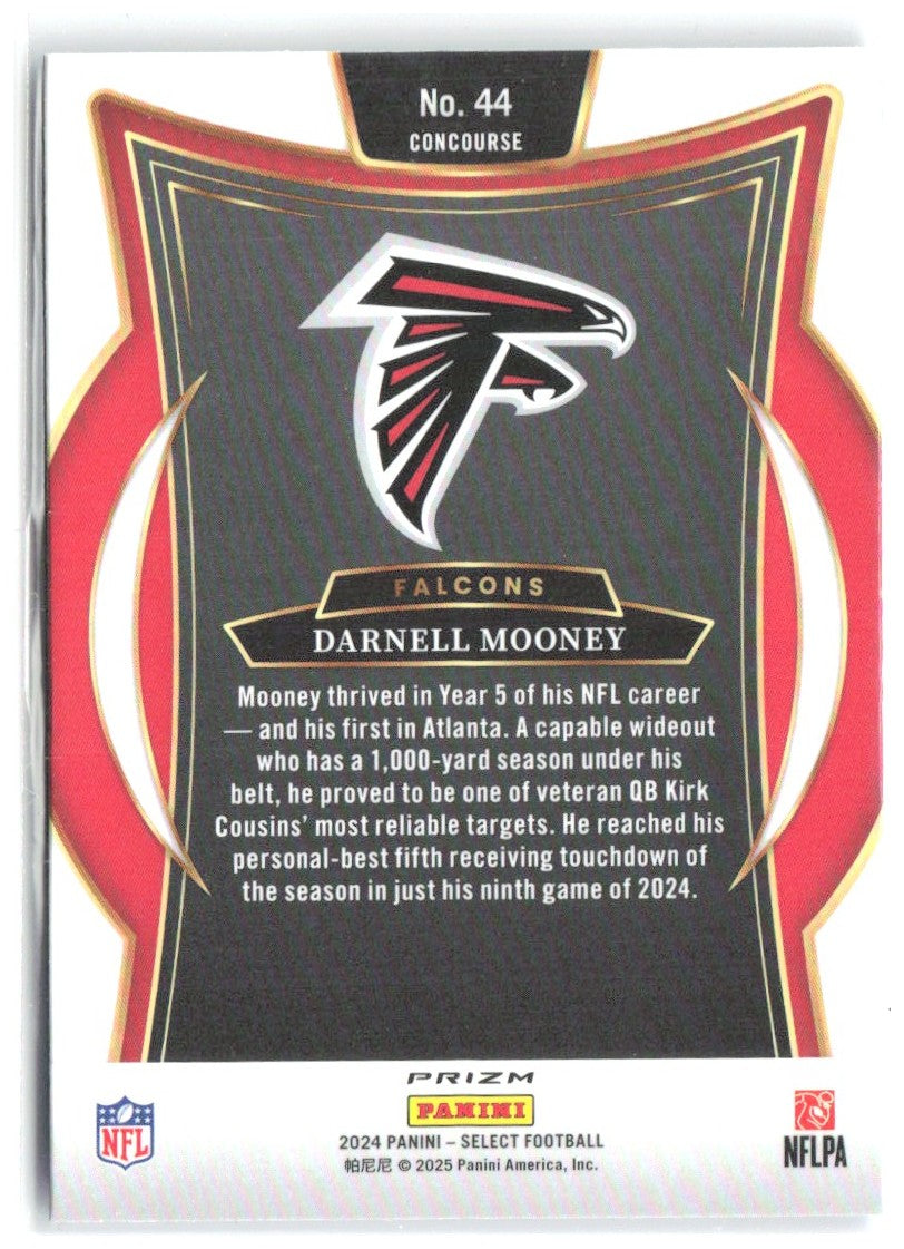 Darnell Mooney Panini Select - Black & Blue Prizm Shock 44 2024 Atlanta Falcons