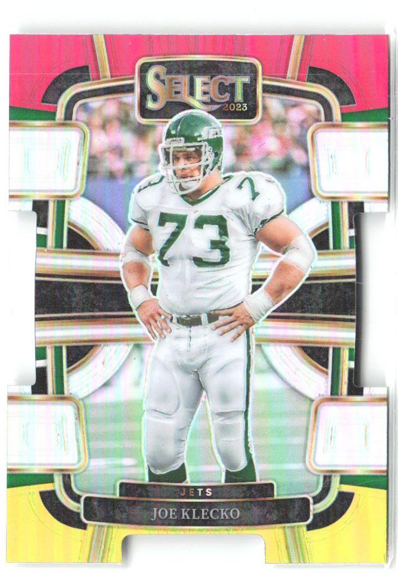 Joe Klecko Panini Select - Red and Yellow Prizms Die Cuts 76 2023 New York Jets