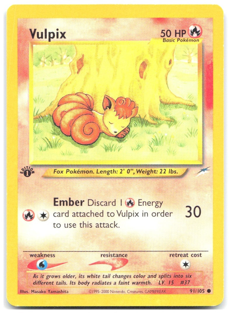 Vulpix 1st Edition Common Neo Destiny 091/105 NM Masako Yamashita