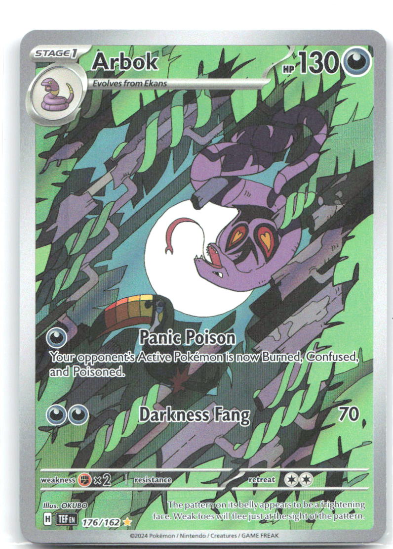 Arbok Holo Illustration Rare SV05: Temporal Forces 176/162 NM OKUBO