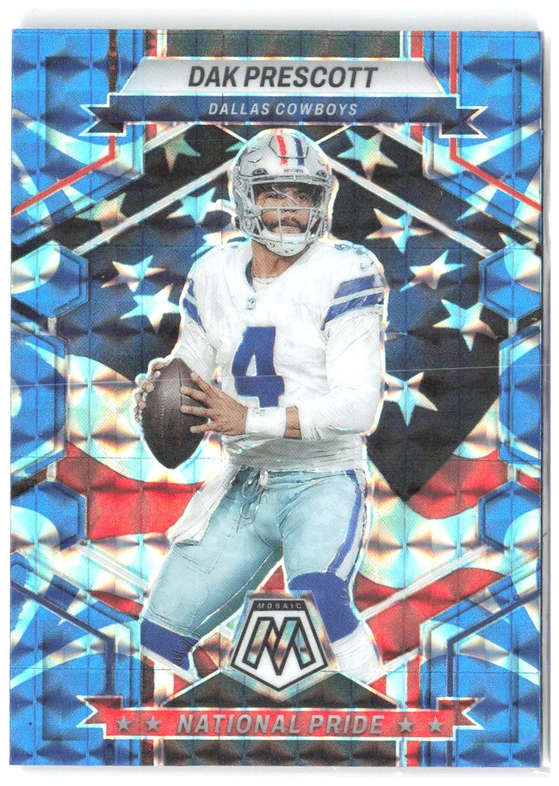 Dak Prescott Panini Mosaic - Reactive Blue Mosaic 259 2023 Dallas Cowboys