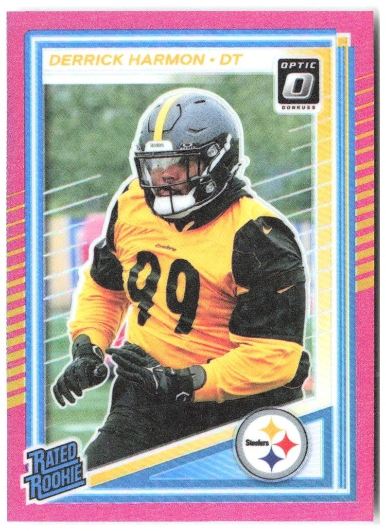 Derrick Harmon Donruss Optic - Pink 257 2025 Pittsburgh Steelers