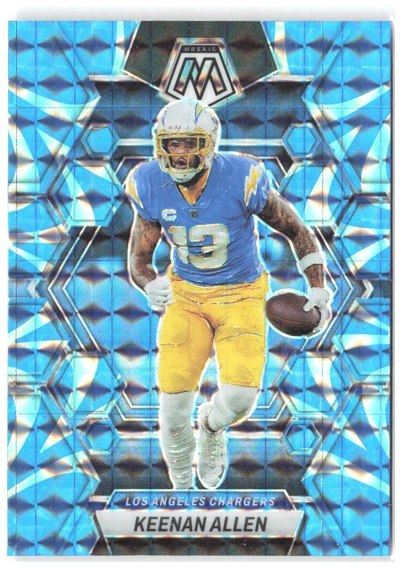 Keenan Allen Panini Mosaic - Reactive Blue Mosaic 130 2023 Los Angeles Chargers