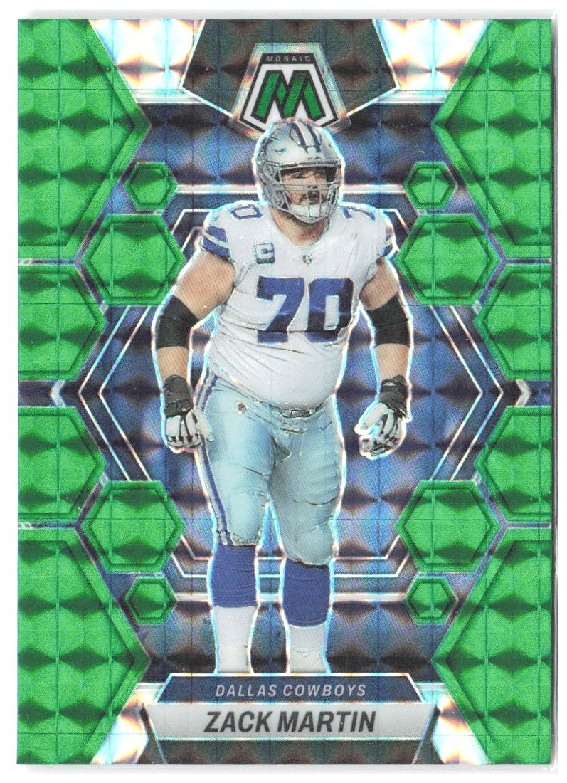 Zack Martin Panini Mosaic - Green Mosaic 59 2023 Dallas Cowboys