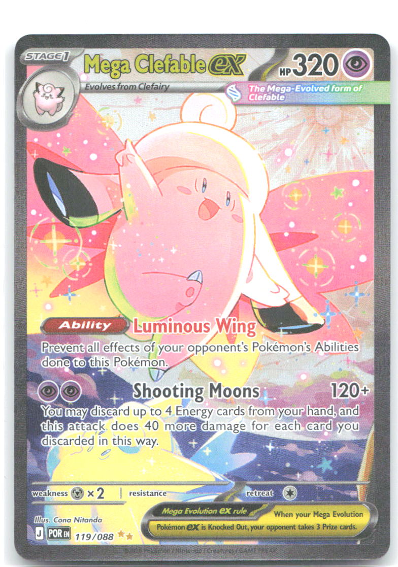 Mega Clefable ex Special Illustration Rare Perfect Order 119/088 NM Cona Nitanda