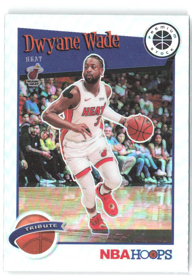 Dwyane Wade Hoops Premium Stock - Prizms Silver 287 2019-20 Miami Heat