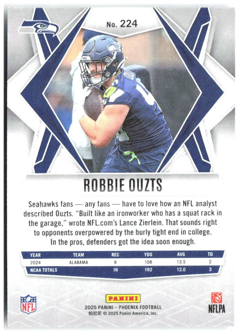 Robbie Ouzts Panini Phoenix - Silver Lava Prizm 224 2025 Seattle Seahawks