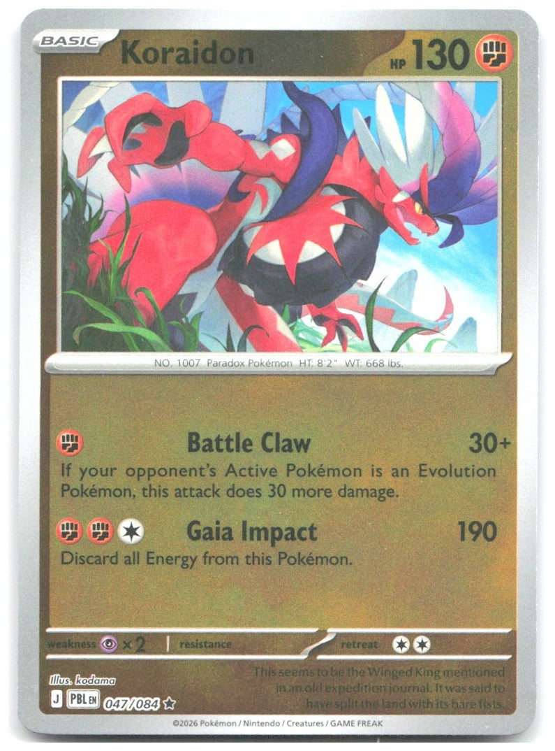 Koraidon Reverse Holo Rare ME05 Pitch Black 047/084 NM kodama