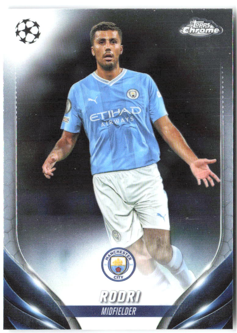 Rodri Topps Chrome UEFA Club Competitions 75 2023-24 Manchester City