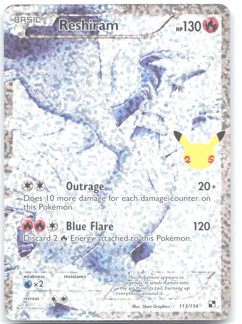 Reshiram Holo Celebrations: Classic Collection 113/114 NM Aya Kusube