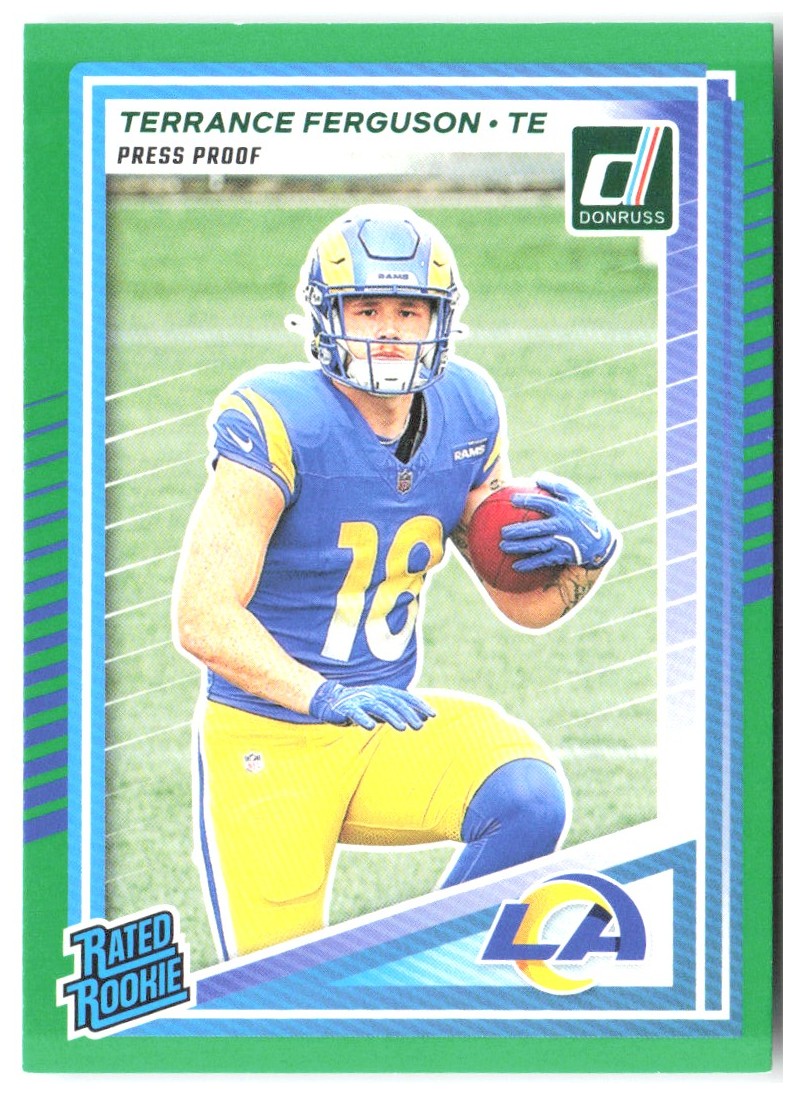 Terrance Ferguson Donruss - Press Proofs Green 323 2025 Los Angeles Rams