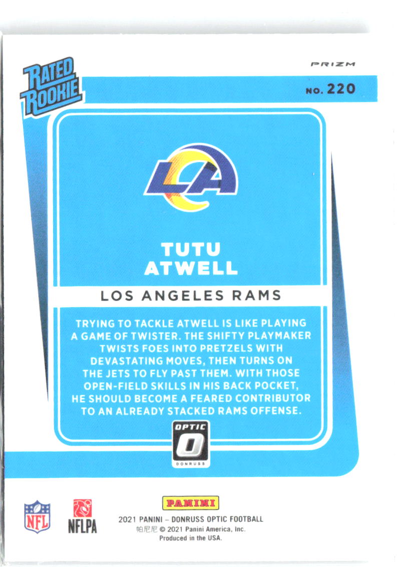 Tutu Atwell Donruss Optic - Holo 220 2021 Los Angeles Rams