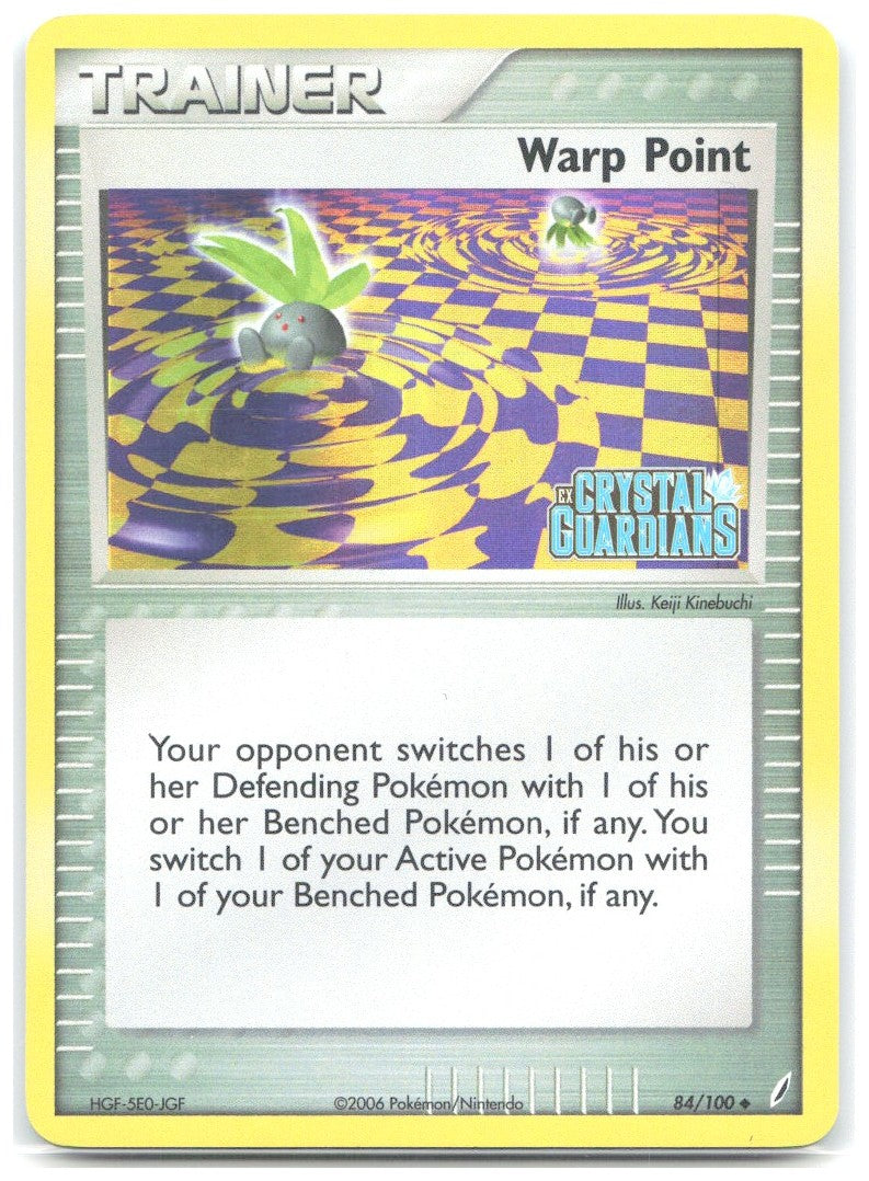 Warp Point Reverse Holo Uncommon EX Crystal Guardians 84/100 LP Keiji Kinebuchi