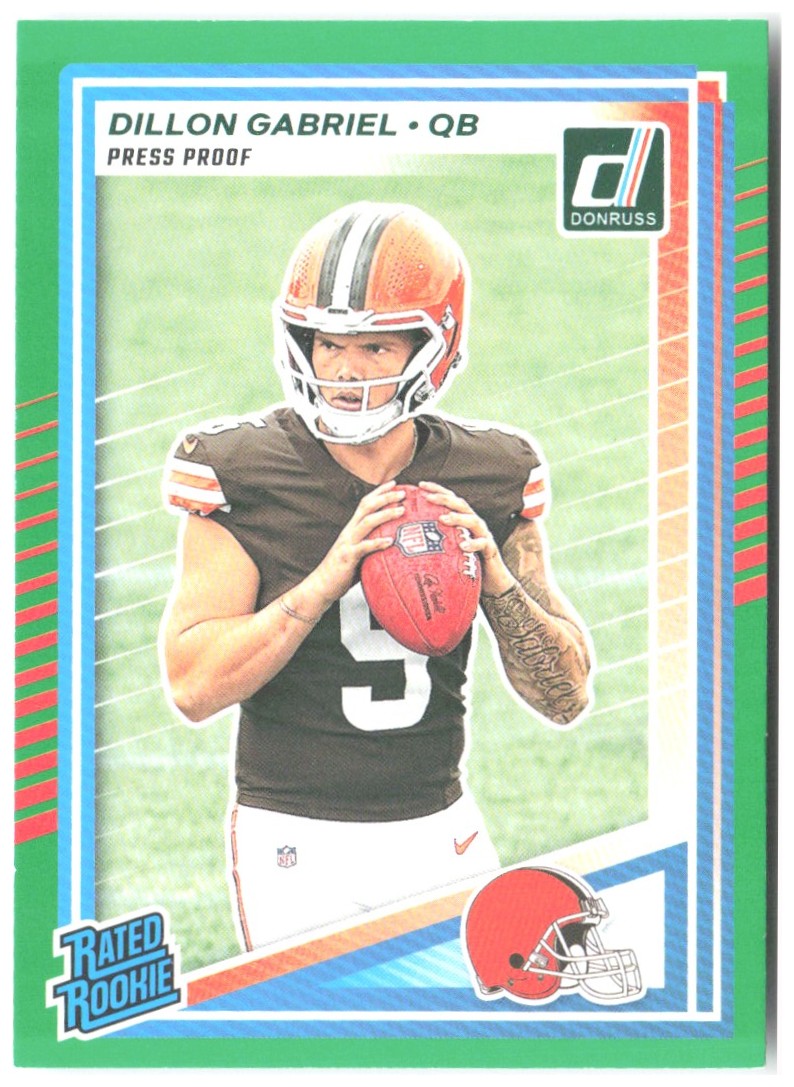Dillon Gabriel Donruss - Press Proofs Green 316 2025 Cleveland Browns
