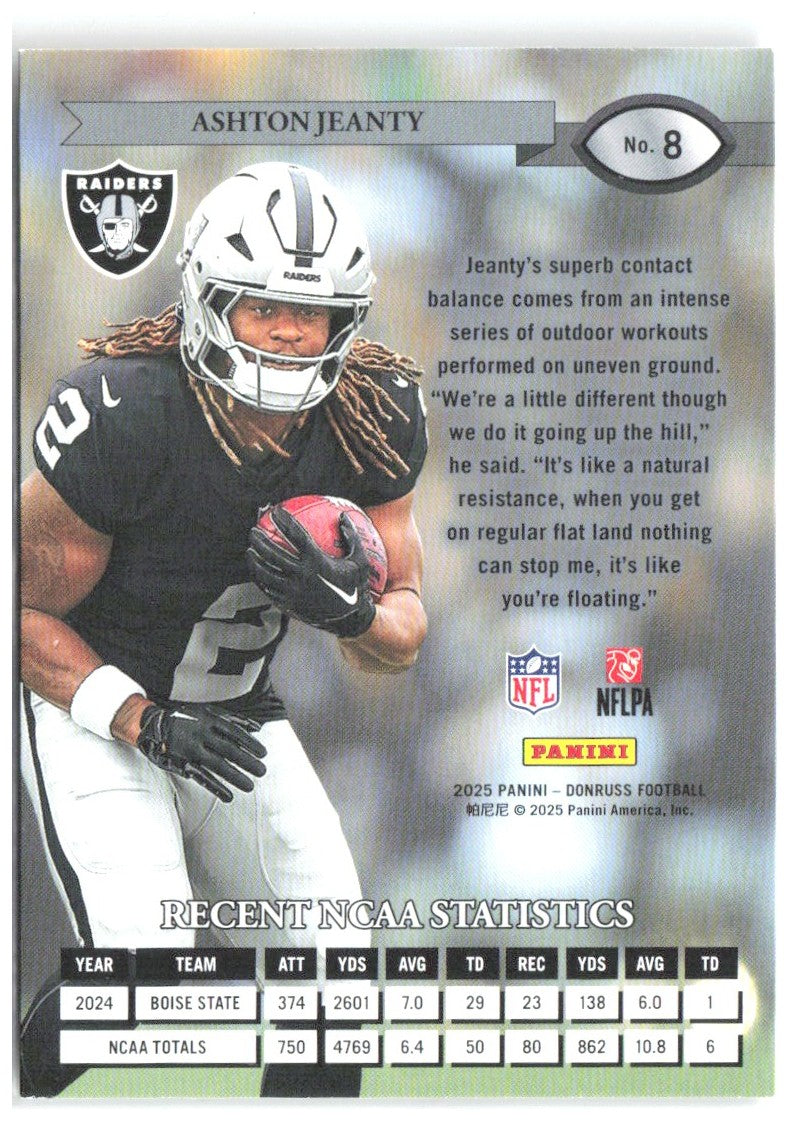 Ashton Jeanty Donruss - Retro 1995 8 2025 Las Vegas Raiders