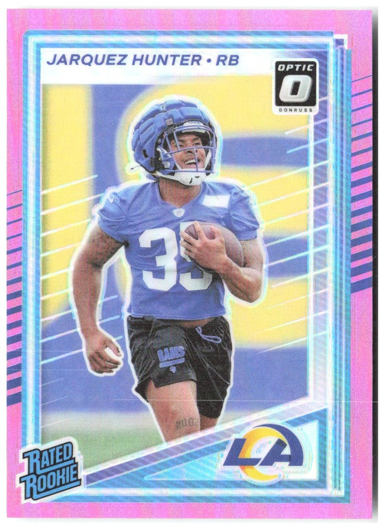 Jarquez Hunter Donruss - Optic Rated Rookies Pink 352 2025 Los Angeles Rams
