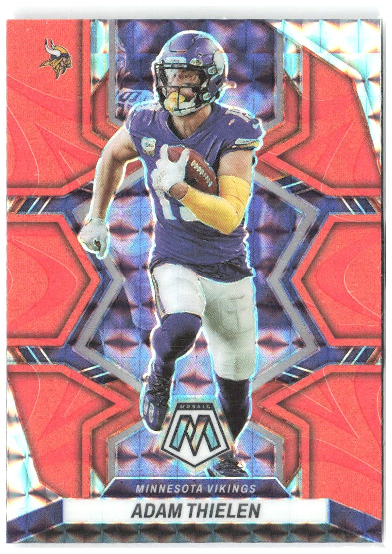 Adam Thielen Panini Mosaic - Mosaic Reactive Orange 130 2022 Minnesota Vikings