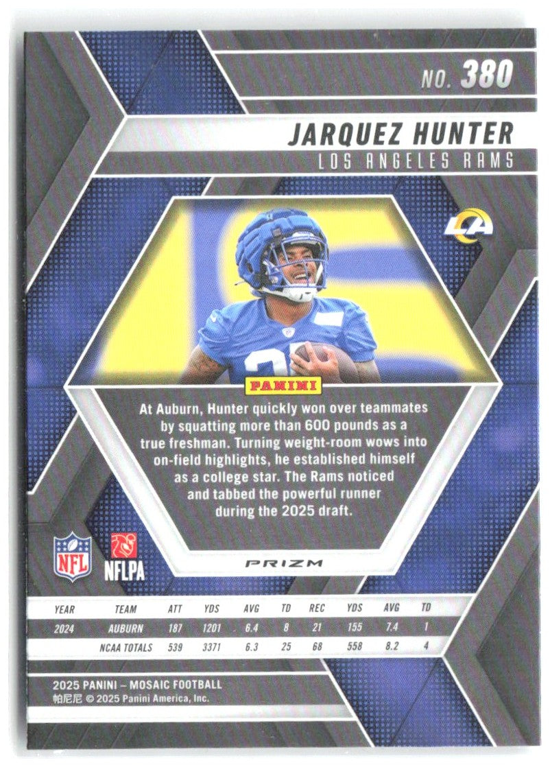 Jarquez Hunter Panini Mosaic - Mosaic 380 2025 Los Angeles Rams