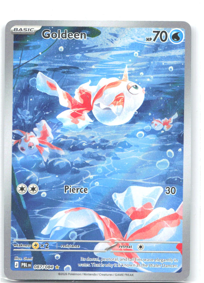 Goldeen Holo Illustration Rare ME05: Pitch Black 087/084 NM Gemi