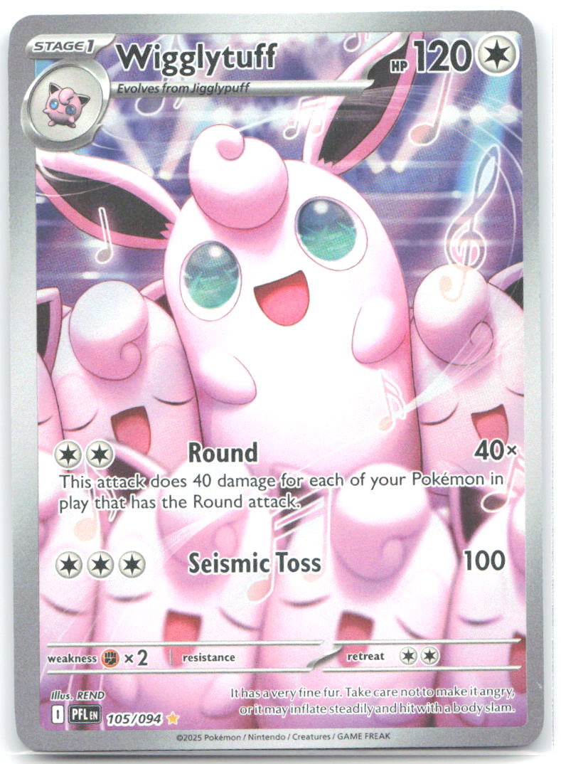Wigglytuff Holo Illustration Rare ME02 Phantasmal Flames 105/094 NM Naoyo Kimura