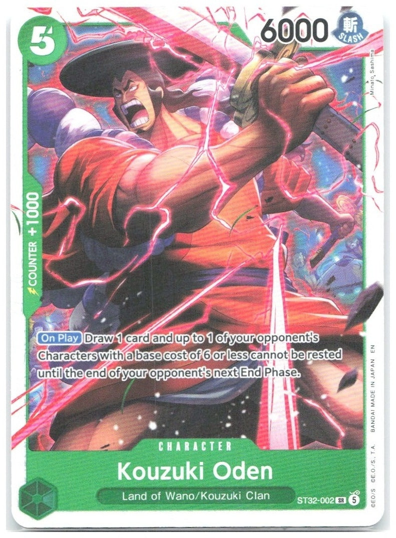 Kouzuki Oden SR Starter Deck 32 GREEN Roronoa Zoro ST32 002 NM