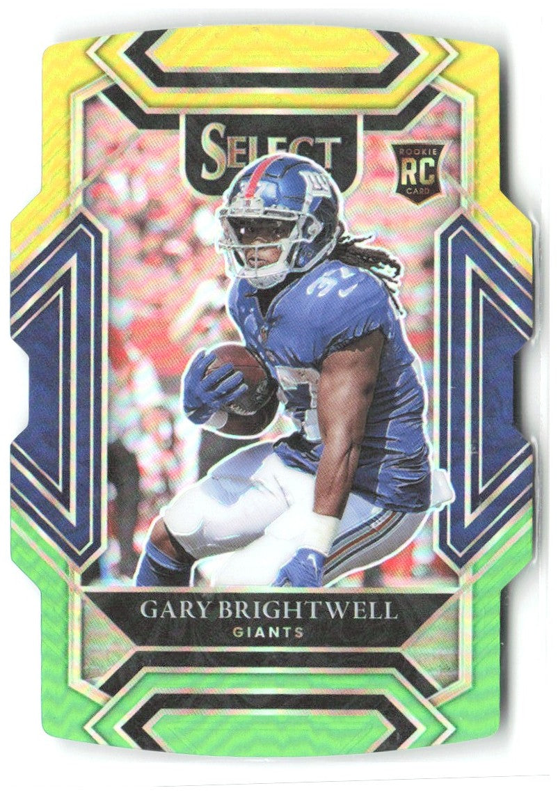 Gary Brightwell Select - Green and Yellow Prizm Die Cut 295 2021 New York Giants