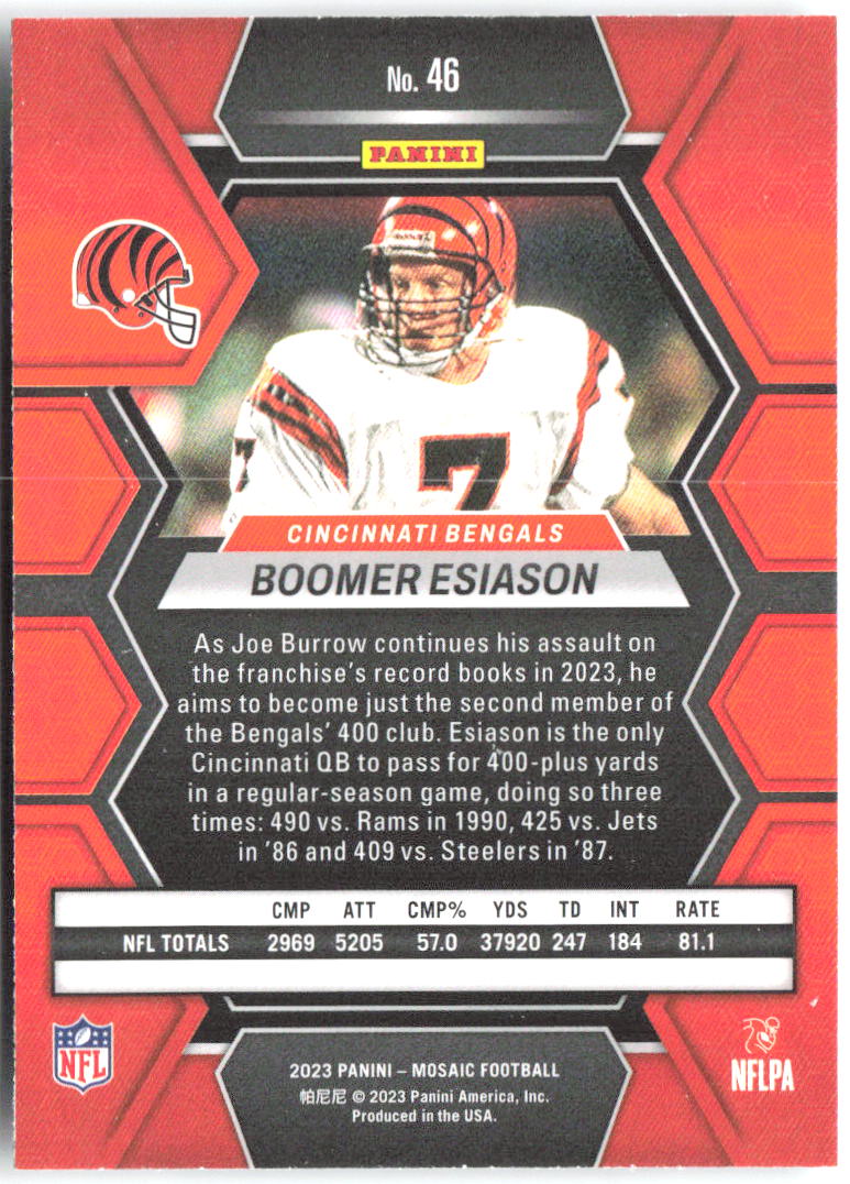 Boomer Esiason Panini Mosaic 46 2023 Cincinnati Bengals