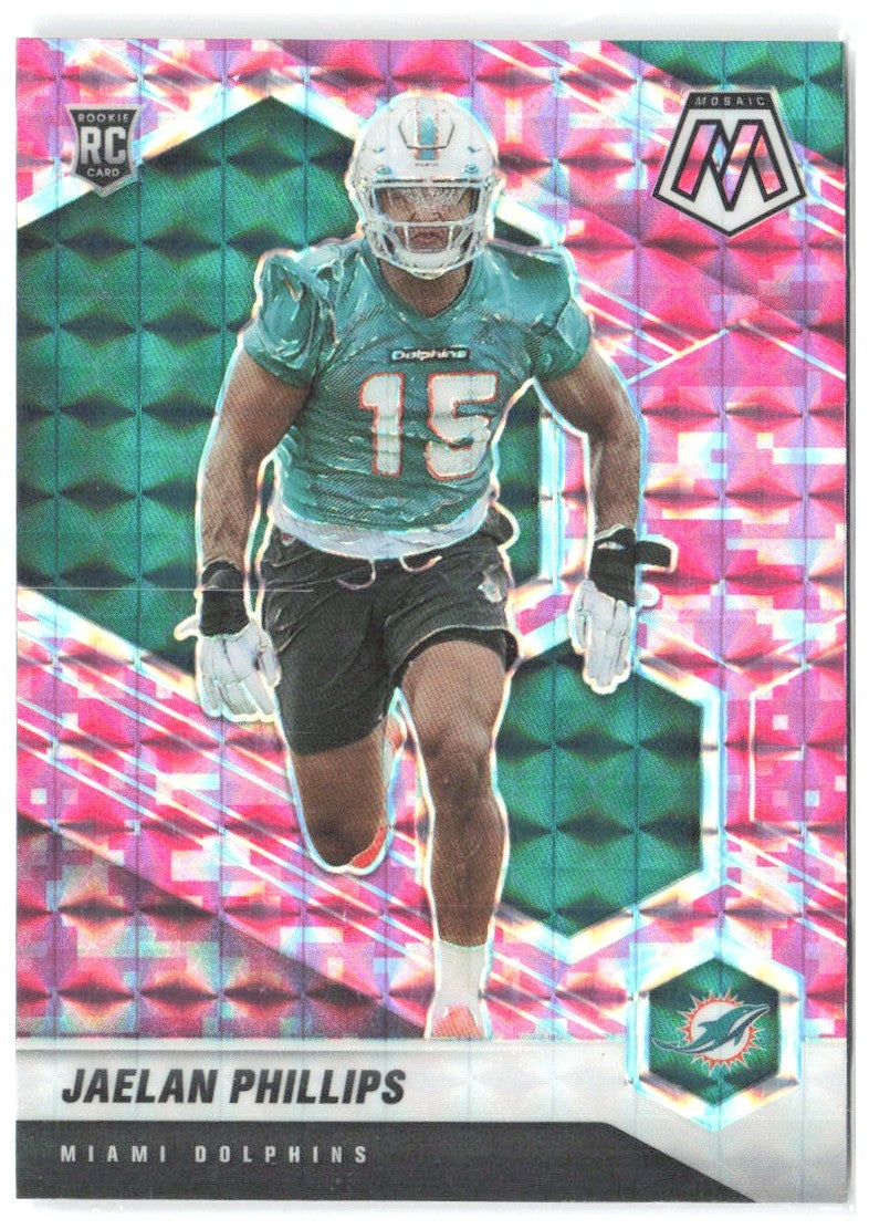 Jaelan Phillips Panini Mosaic - Prizm Camo Pink 350 2021 Miami Dolphins