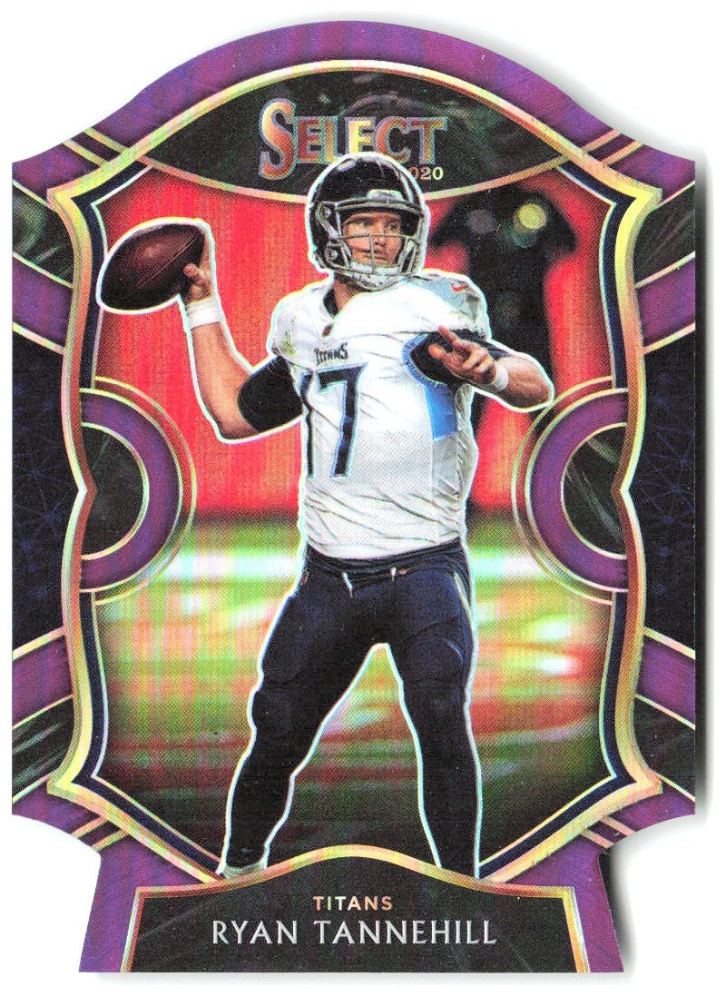 Ryan Tannehill Panini Select - Purple Prizm Die Cut 42 2020 Tennessee Titans