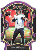 Ryan Tannehill Panini Select - Purple Prizm Die Cut 42 2020 Tennessee Titans
