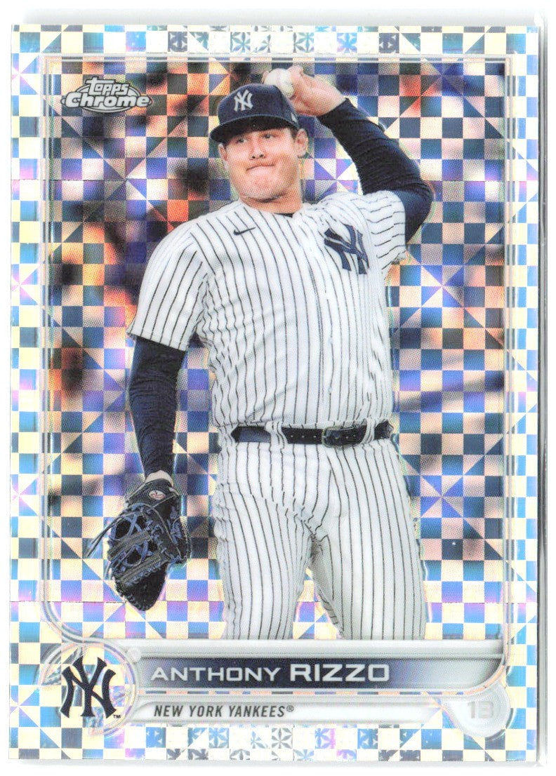 Anthony Rizzo Topps Chrome - X-Fractor 73 2022 New York Yankees