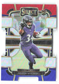 Keaton Mitchell Select - Red and Blue Prizms Die Cuts 10 2023 Baltimore Ravens