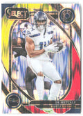 DK Metcalf Panini Select - Red & Yellow Prizm Shock 251 2024 Seattle Seahawks