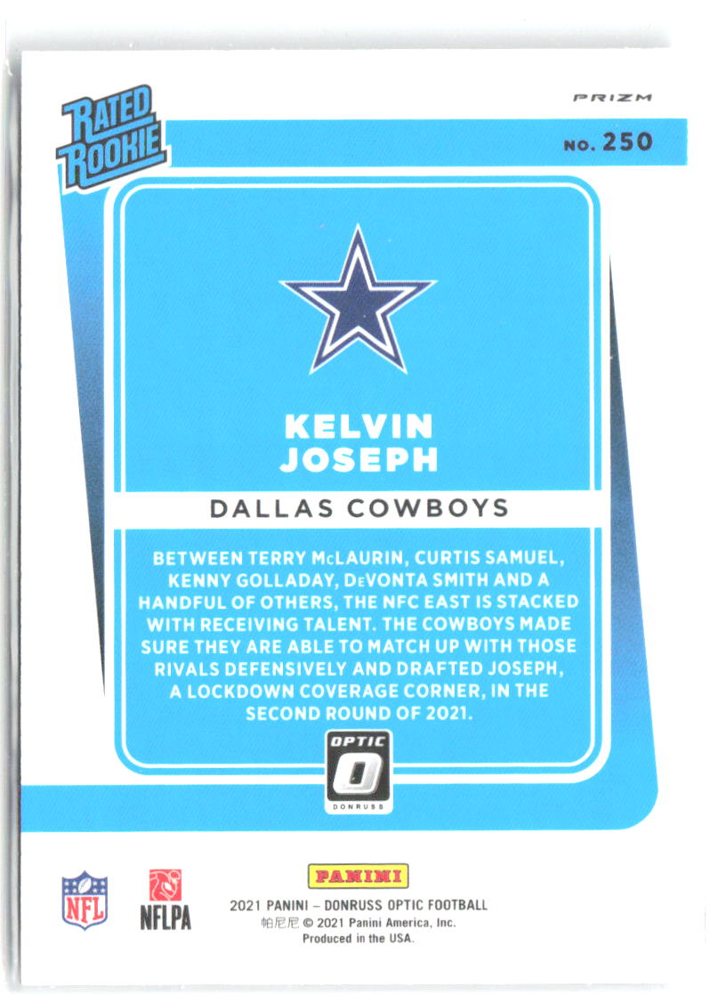 Kelvin Joseph Donruss Optic - Holo 250 2021 Dallas Cowboys