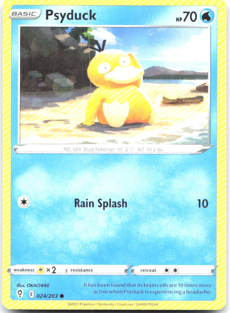 Psyduck Common SWSH07: Evolving Skies 024/203 NM OKACHEKE