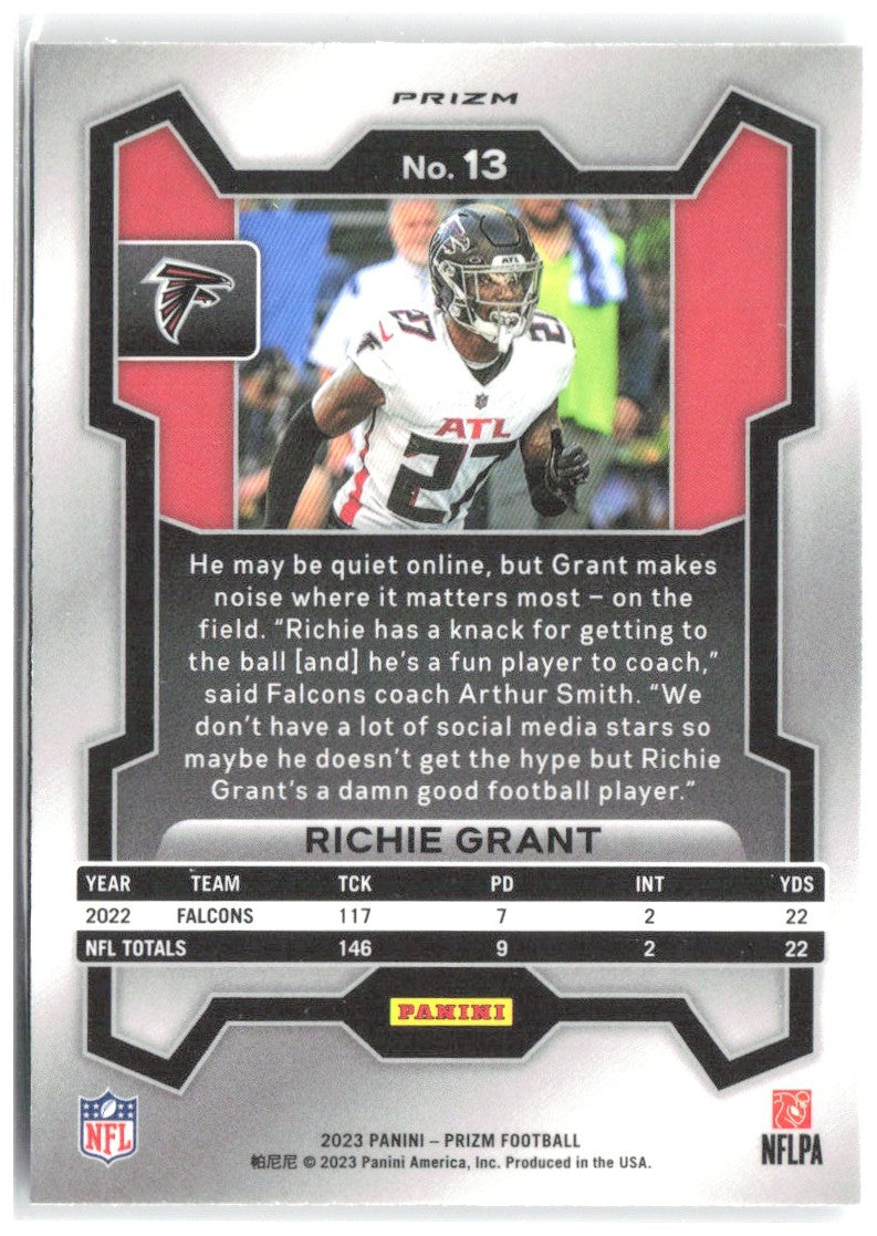 Richie Grant Panini Prizm - Silver 13 2023 Atlanta Falcons