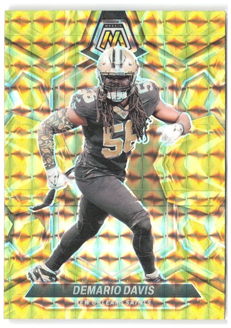 Demario Davis Panini Mosaic - Mosaic Reactive Yellow 160 2024 New Orleans Saints