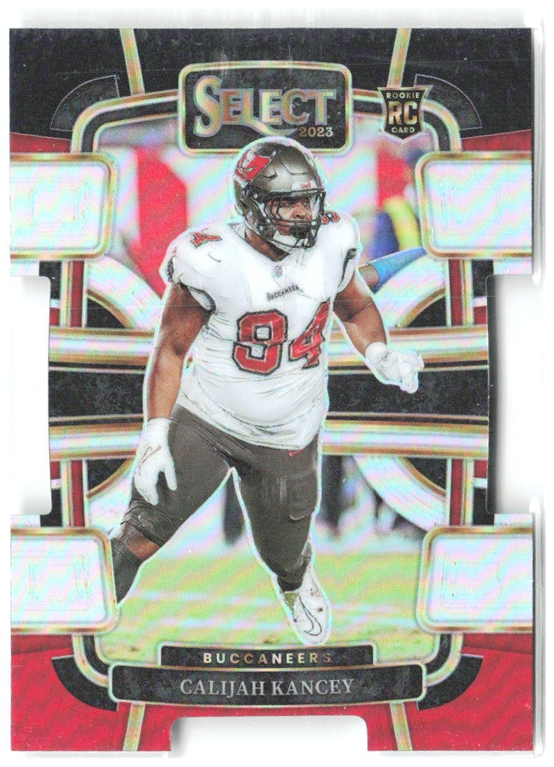 Calijah Kancey Select Black and Red Prizms Die Cuts 93 2023 Tampa Bay Buccaneers