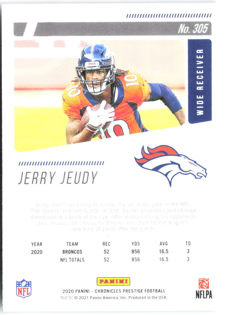 Jerry Jeudy Panini Chronicles - Prestige Rookies Update 305 2020 Denver Broncos