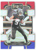 Drake London Panini Select - Red and Blue Prizms Die Cuts 6 2023 Atlanta Falcons
