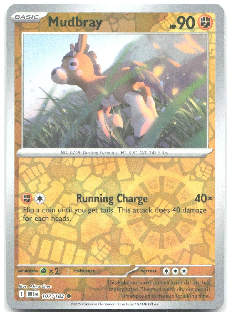Mudbray Reverse Holo Common SV10 Destined Rivals 107/182 NM Kazumasa Yasukuni