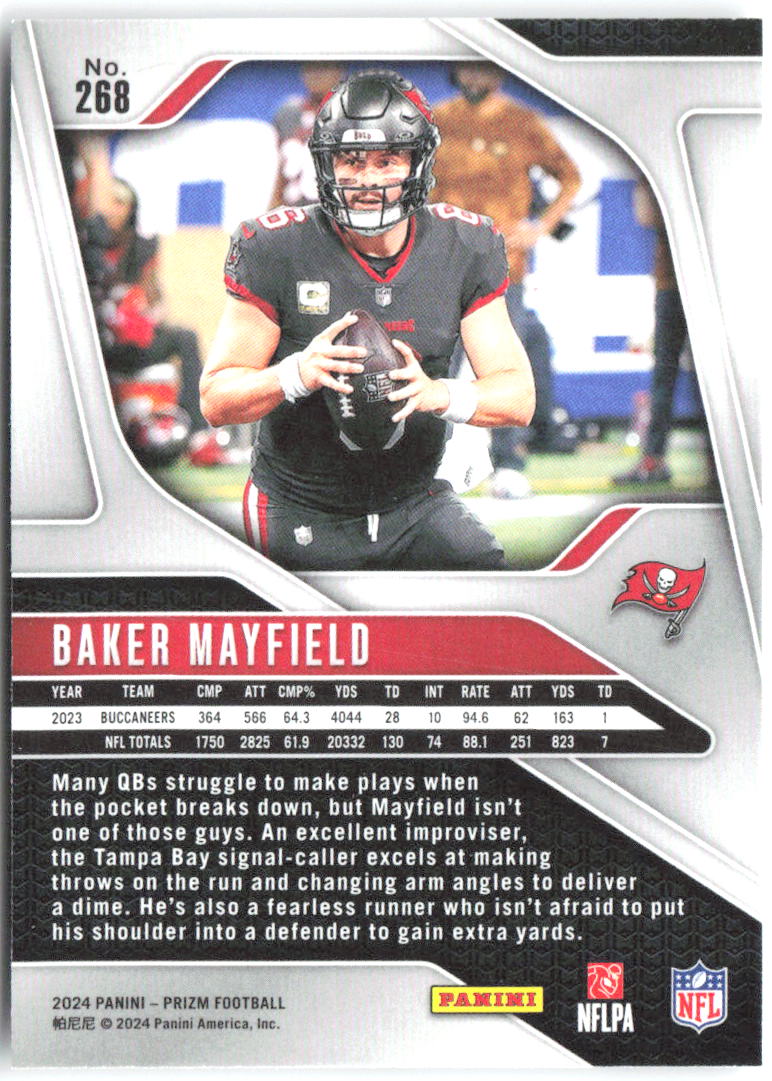 Baker Mayfield Panini Prizm 268 2024 Tampa Bay Buccaneers